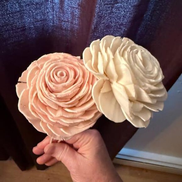 Sola Wood Flowers for Bouquets Crafts Weddings Home Accents 20 Assorted Flowers - Picture 2 of 2